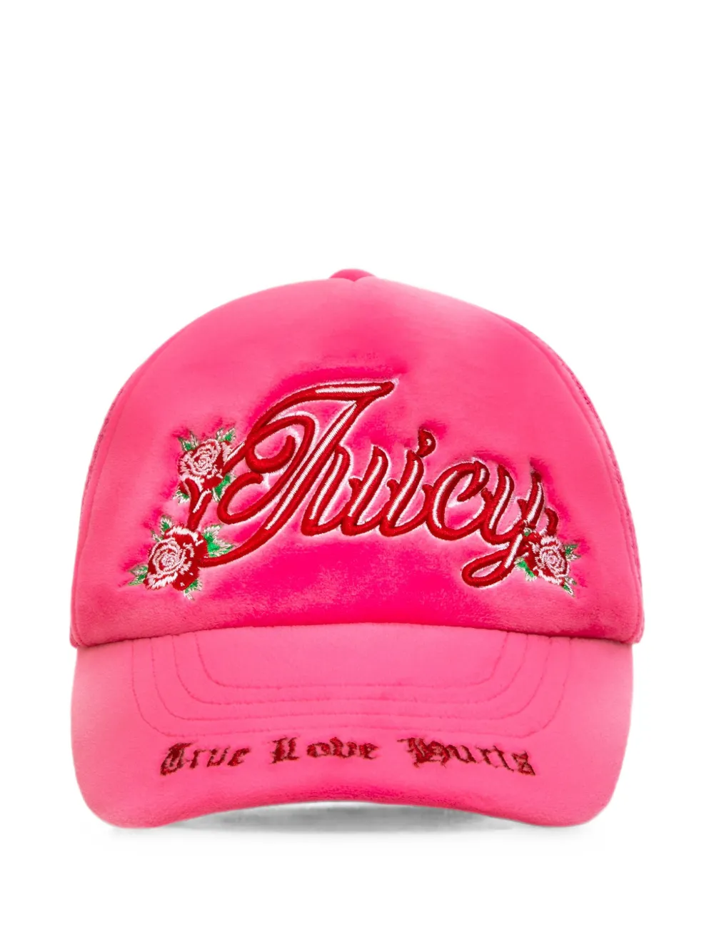Juicy Couture embroidered velour cap - Rosa