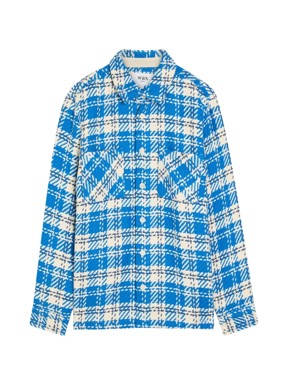 Wax London check-pattern button-down shirt - Blau