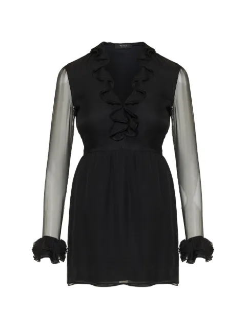 Gucci ruffled silk-chiffon A-line mini dress