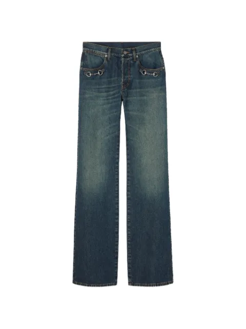 Gucci Horsebit faded jeans