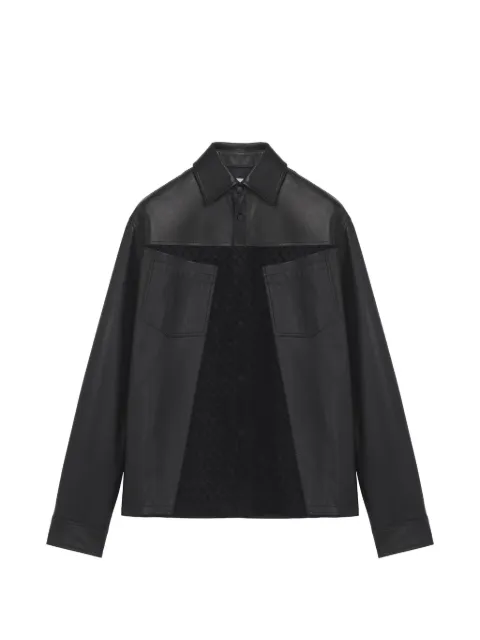 Alexander McQueen panelled leather overshirt