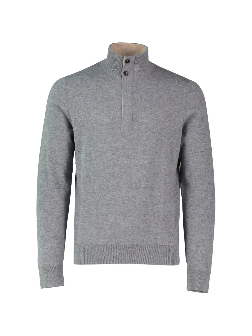Pal Zileri Button-up High-neck Top In Grey