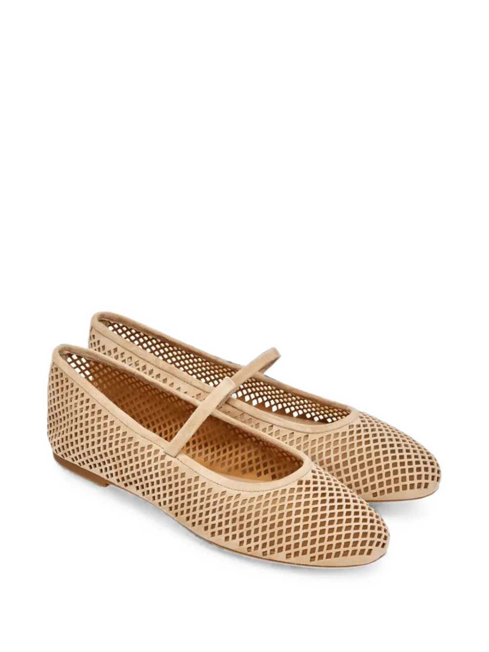 Polo Ralph Lauren Jayna perforated ballet flats Beige