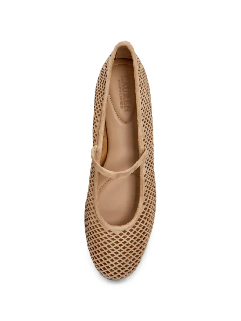 Polo Ralph Lauren Jayna perforated ballet flats Beige