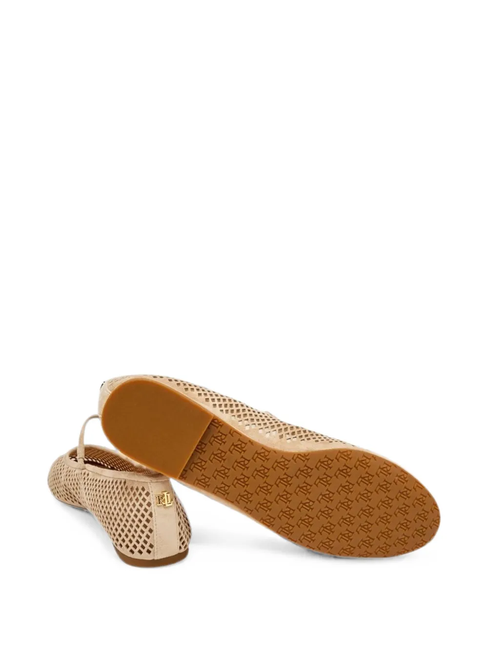 Polo Ralph Lauren Jayna perforated ballet flats Beige