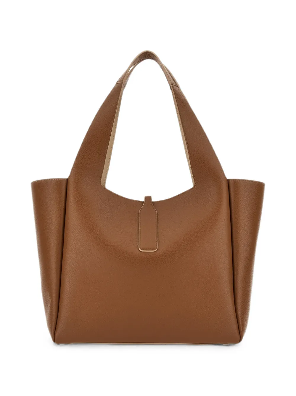 Hogan Trend leren shopper met logo-plakkaat Bruin