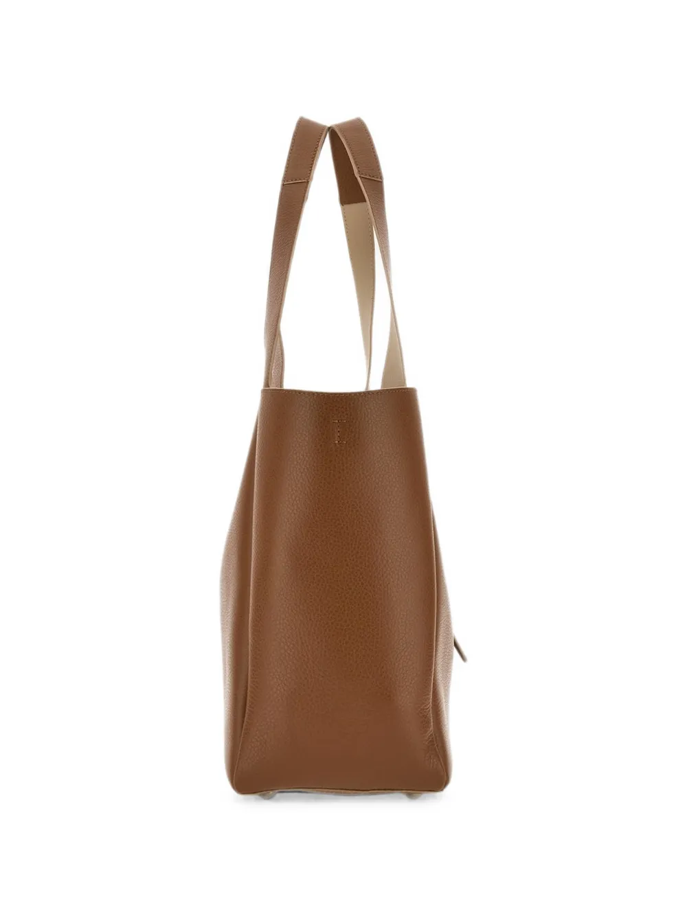 Hogan Trend leren shopper met logo-plakkaat Bruin