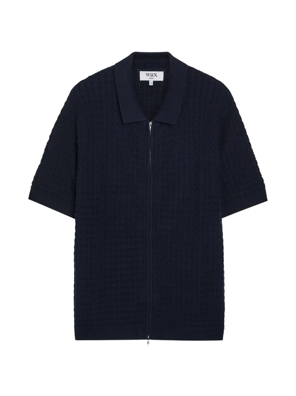 Wax London Belle Pointelle-knit Polo Shirt In 블루
