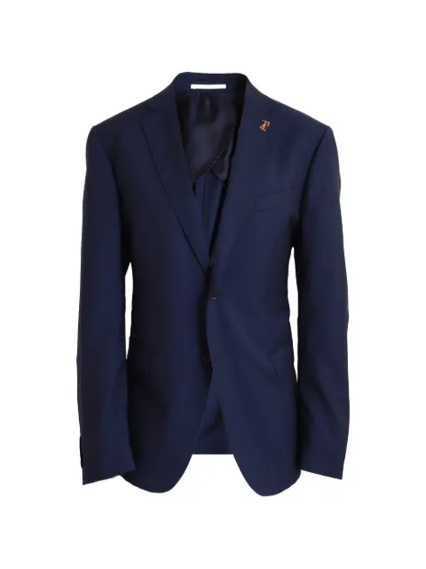 Pal Zileri logo-plaque single-breasted blazer