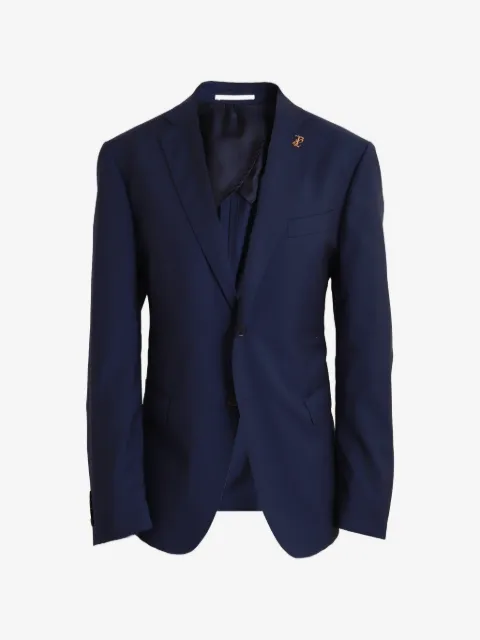 Pal Zileri logo-plaque single-breasted blazer