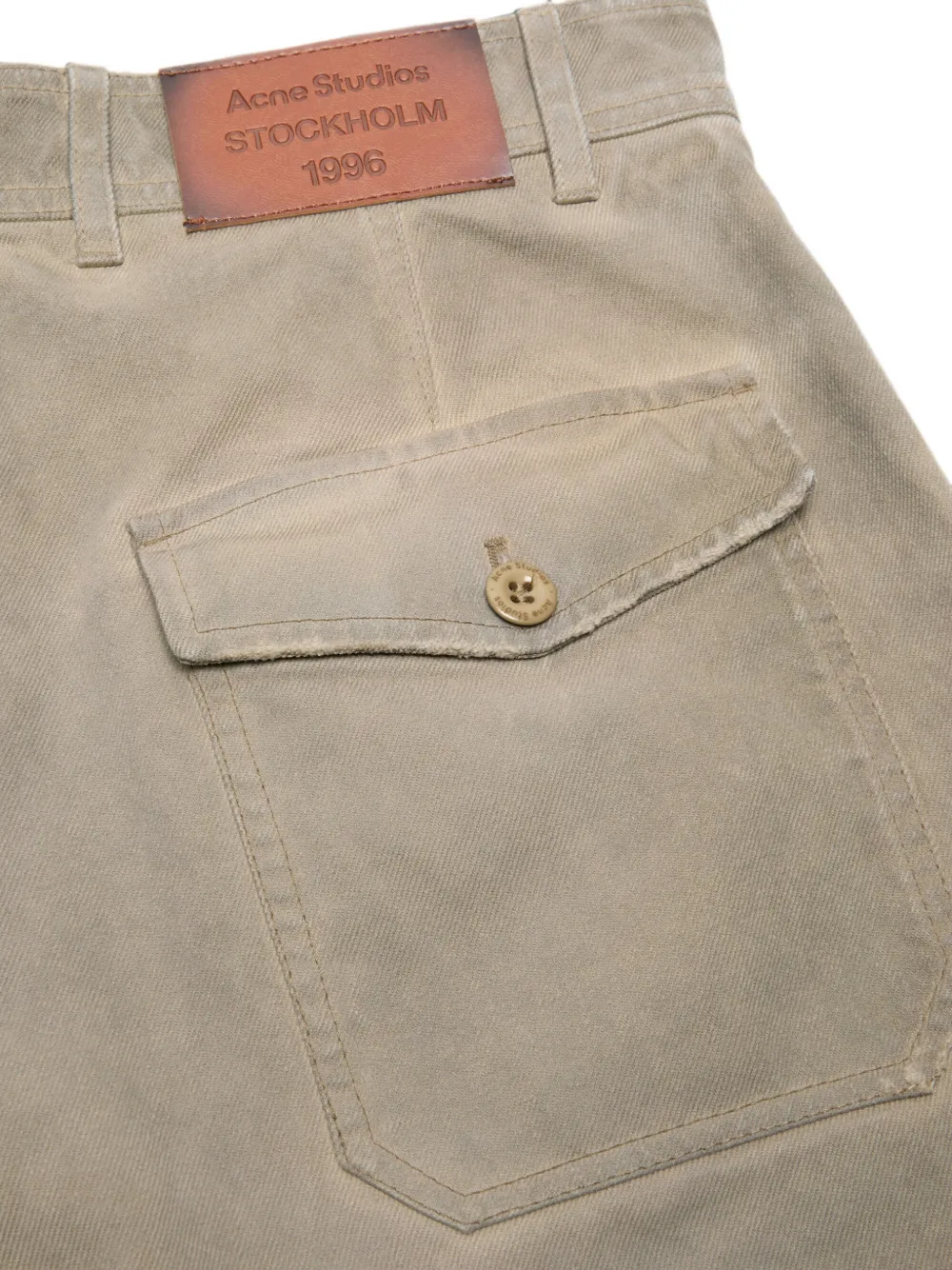 Acne Studios Broek met wijde pijpen Beige