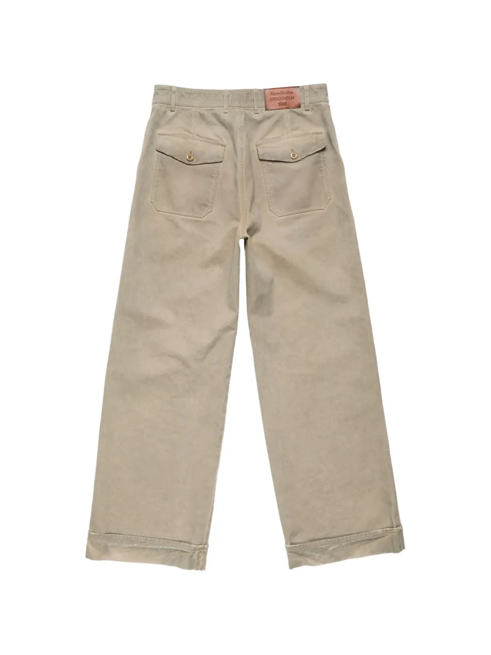 Acne Studios Broek met wijde pijpen Beige