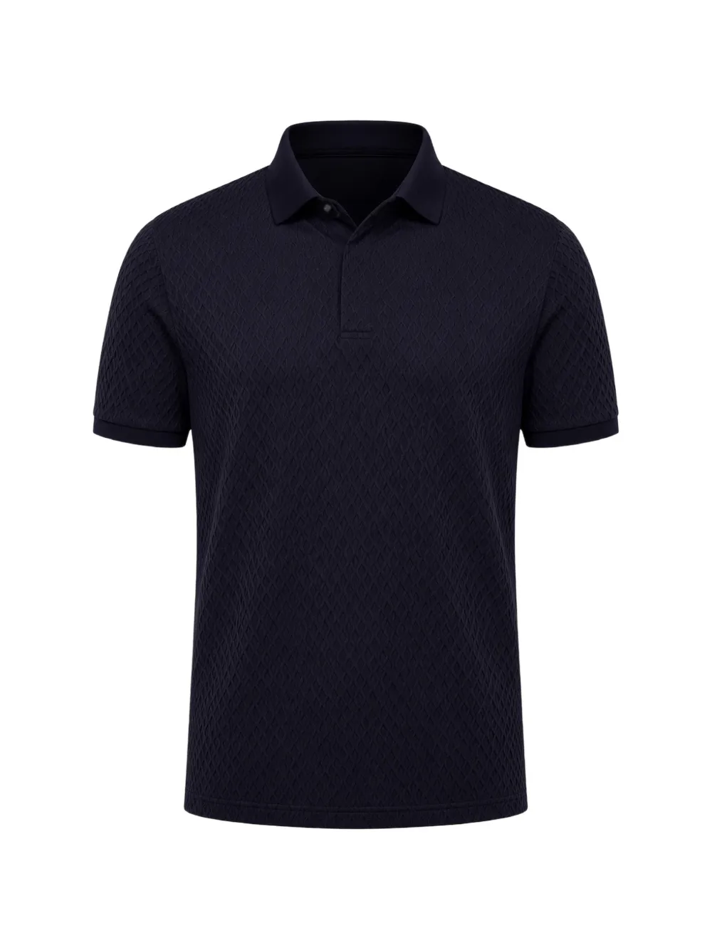 Emporio Armani diamond-textured polo shirt - Blu