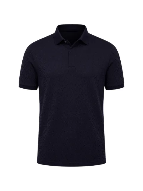 Emporio Armani diamond-textured polo shirt