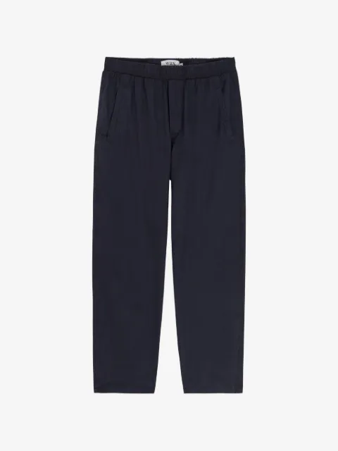 Wax London elasticated-waist cotton straight-leg trousers