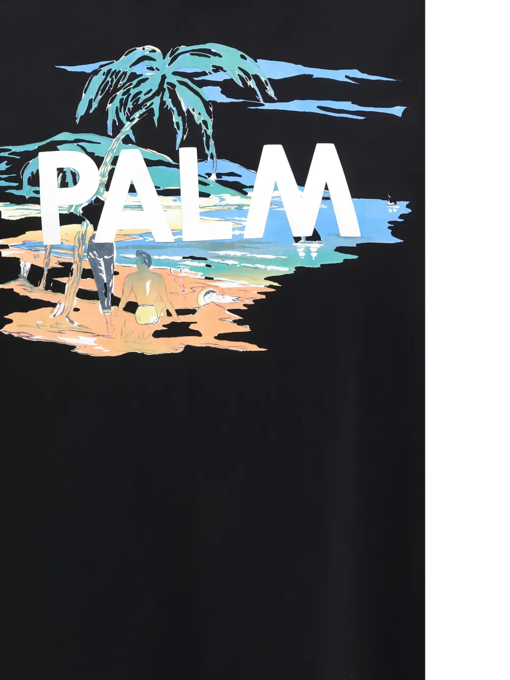 Palm Angels Palm Island T-shirt met grafische print Zwart