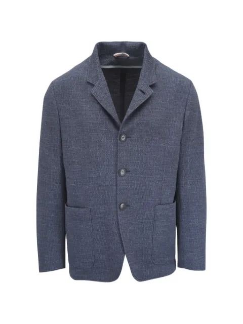 Canali textured-finish notch-lapels blazer