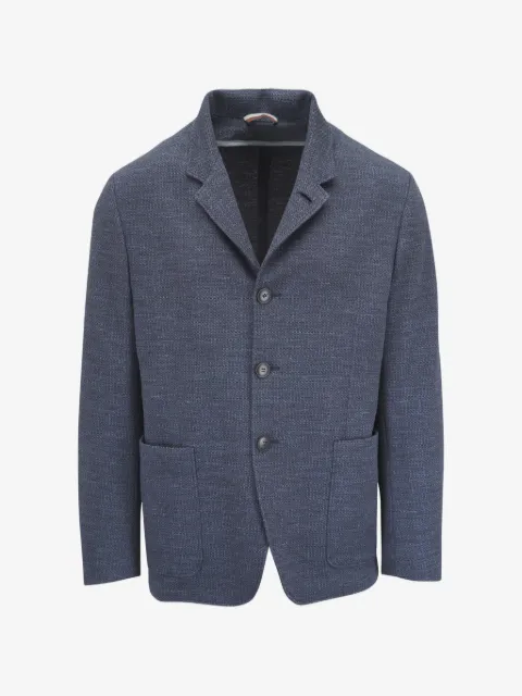 Canali textured-finish notch-lapels blazer