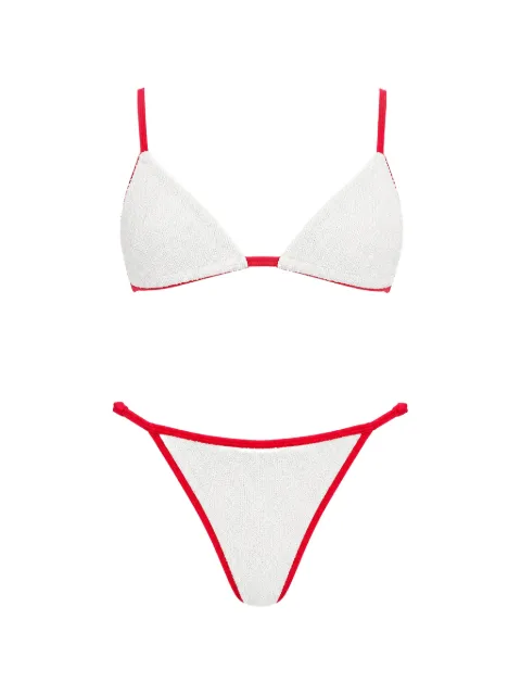 Bond-eye bikini Leighton con efecto arrugado