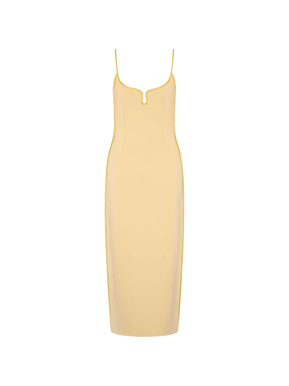 Paris Georgia Marlo contrast-trim midi dress - Yellow