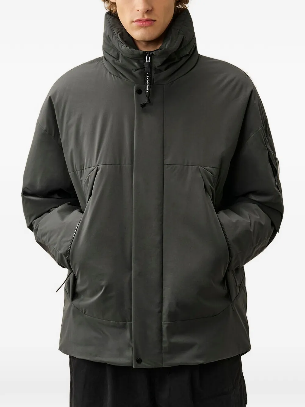 C.P. Company Jack met trechterhals en Lens-detail Geel