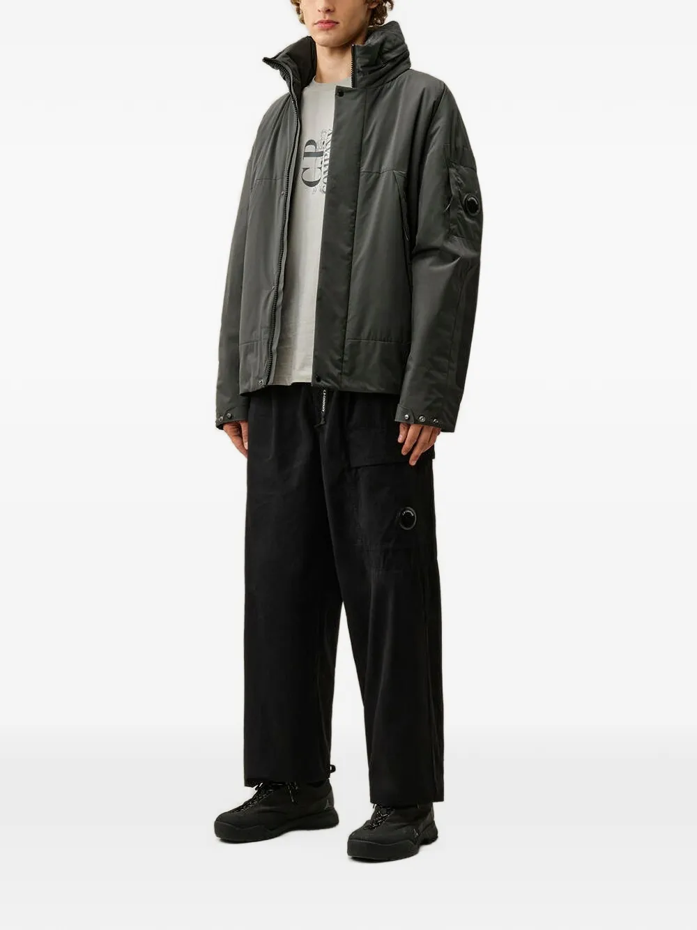 C.P. Company Jack met trechterhals en Lens-detail Geel
