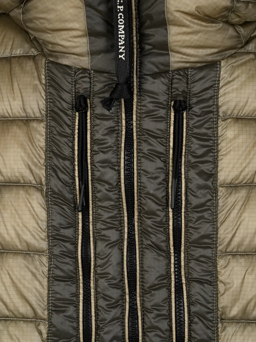 C.P. Company Gewatteerd jack met Goggle-detail Beige