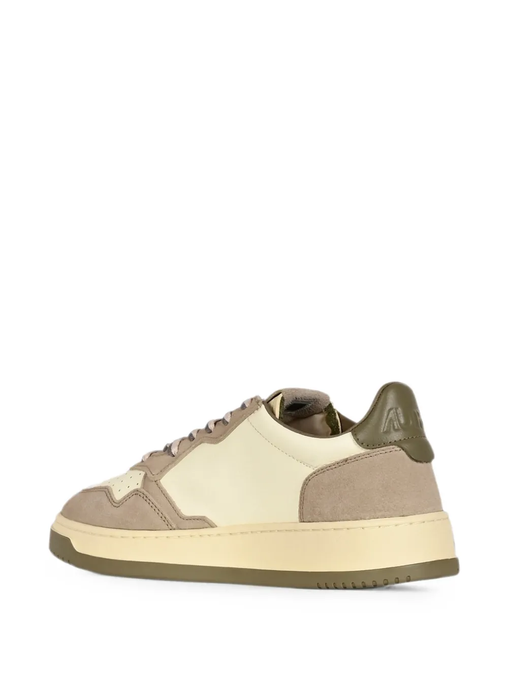 Autry Medalist perforated panelled sneakers Beige