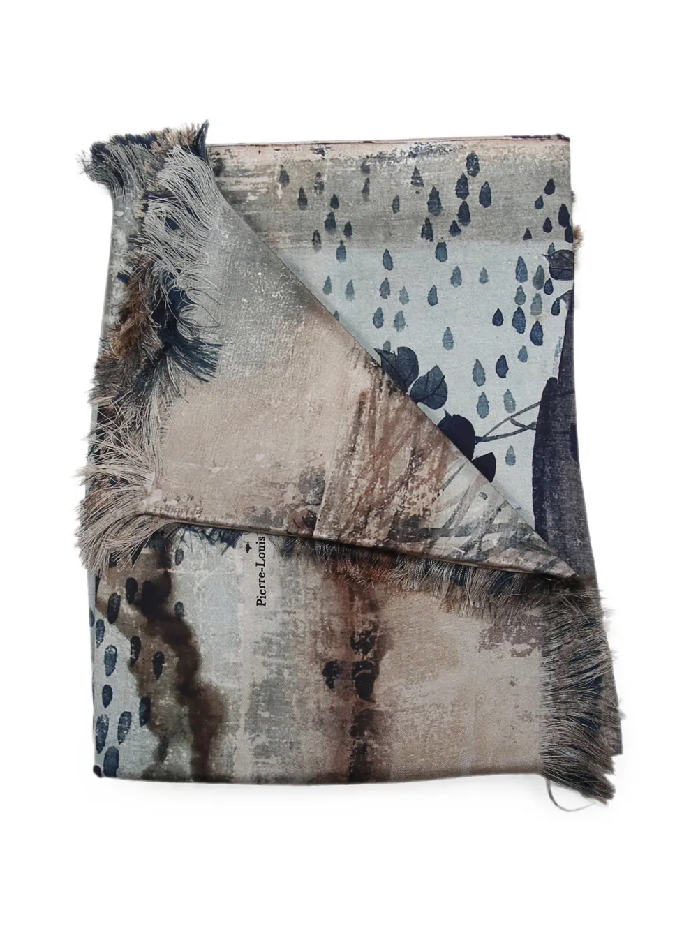 Pierre-Louis Mascia Sjaal met abstracte print Beige