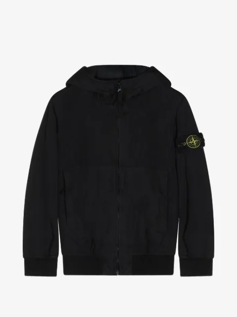 Stone Island Junior chamarra con capucha y motivo Compass