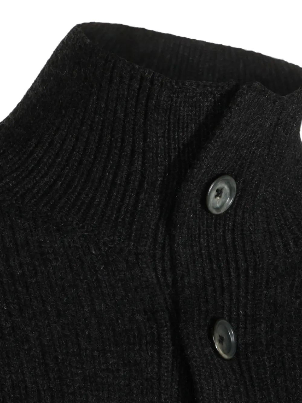TOM FORD button-up ribbed-knit cardigan Zwart