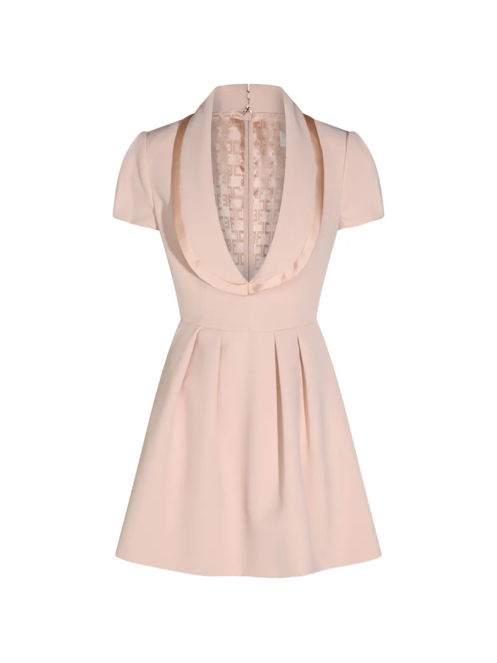 Elisabetta Franchi pleated mini satin-trim dress