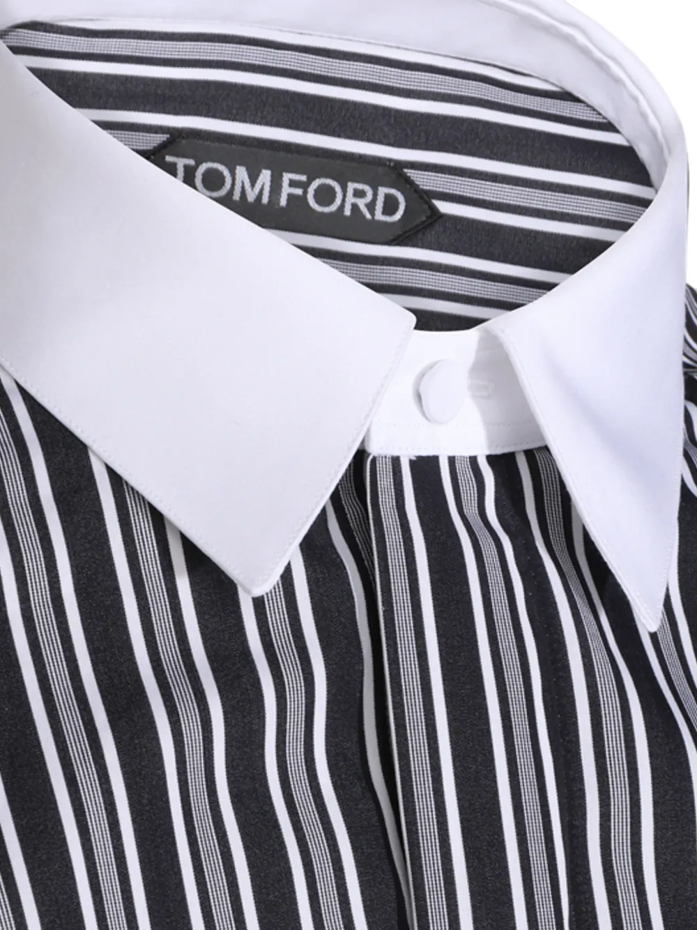 TOM FORD Gestreept overhemd Zwart