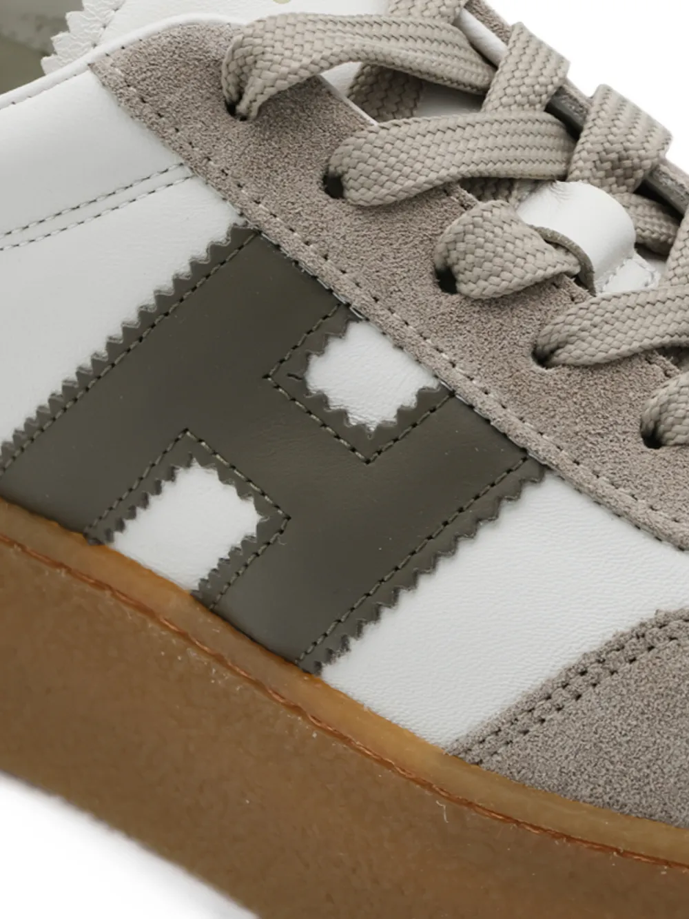 Hogan logo-patch platform sneakers Wit