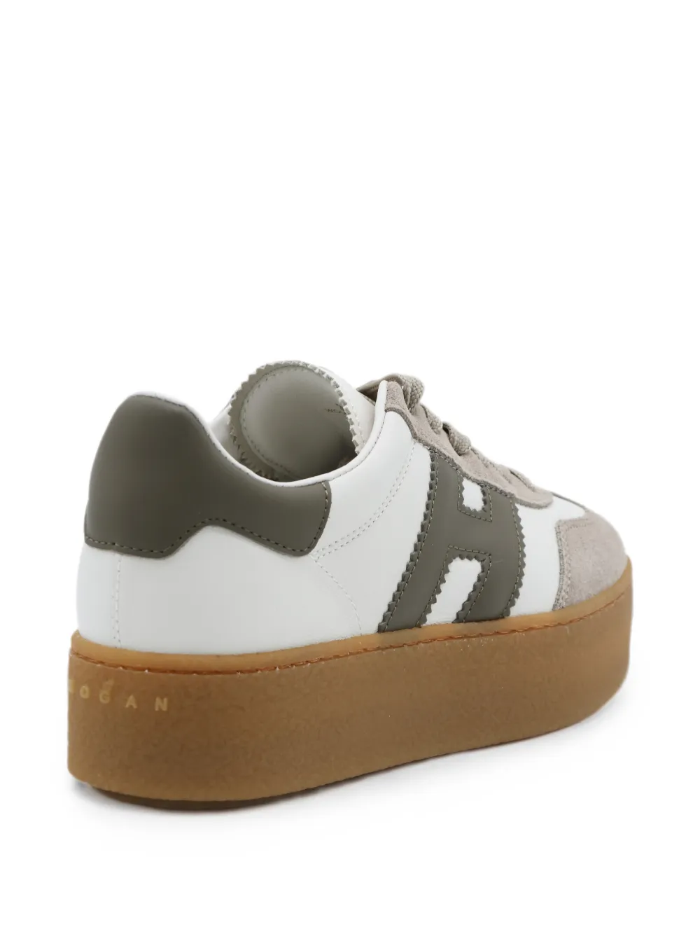 Hogan logo-patch platform sneakers Wit
