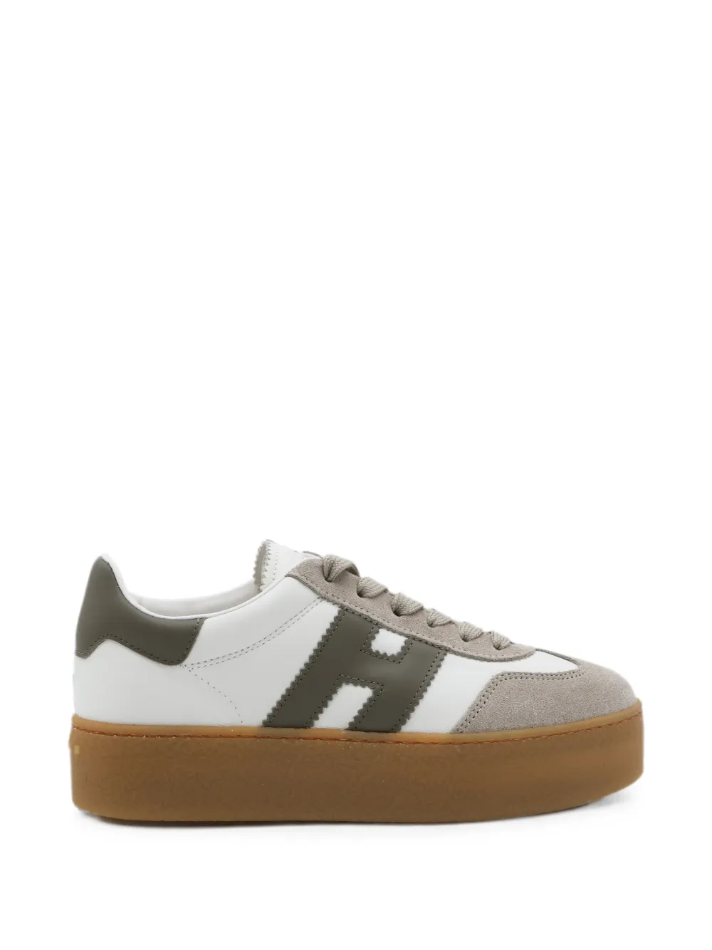 Hogan logo-patch platform sneakers Wit