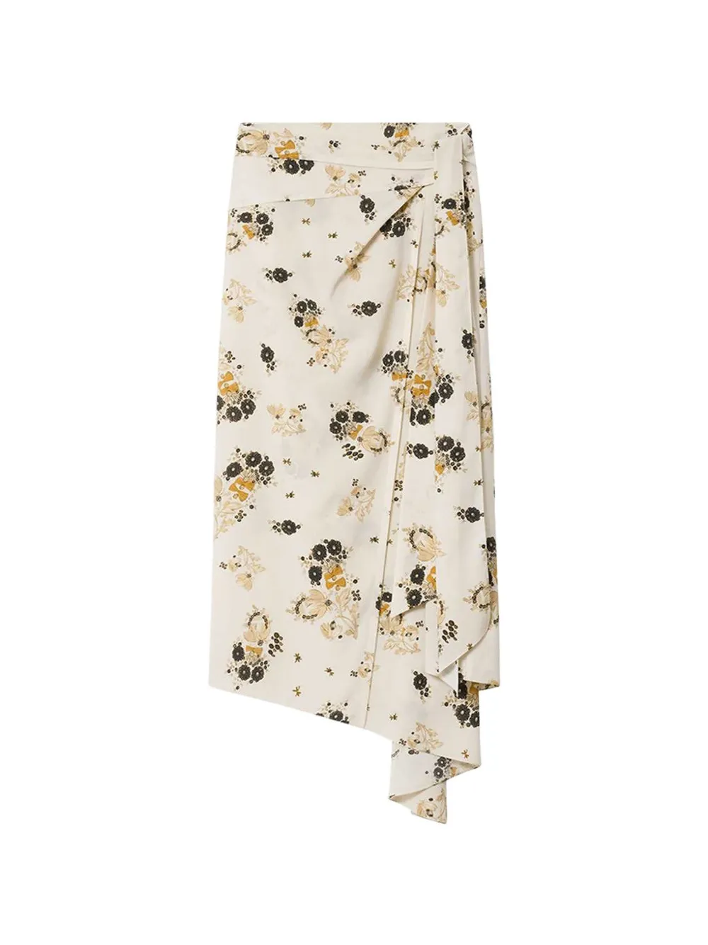 ISABEL MARANT Faniry asymmetric midi skirt - Toni neutri
