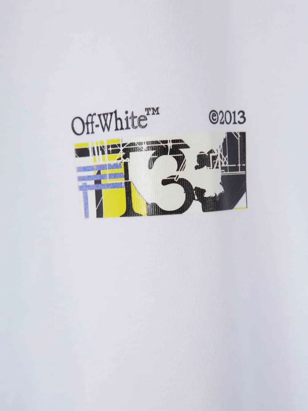 Off-White T-shirt met pijlprint Wit