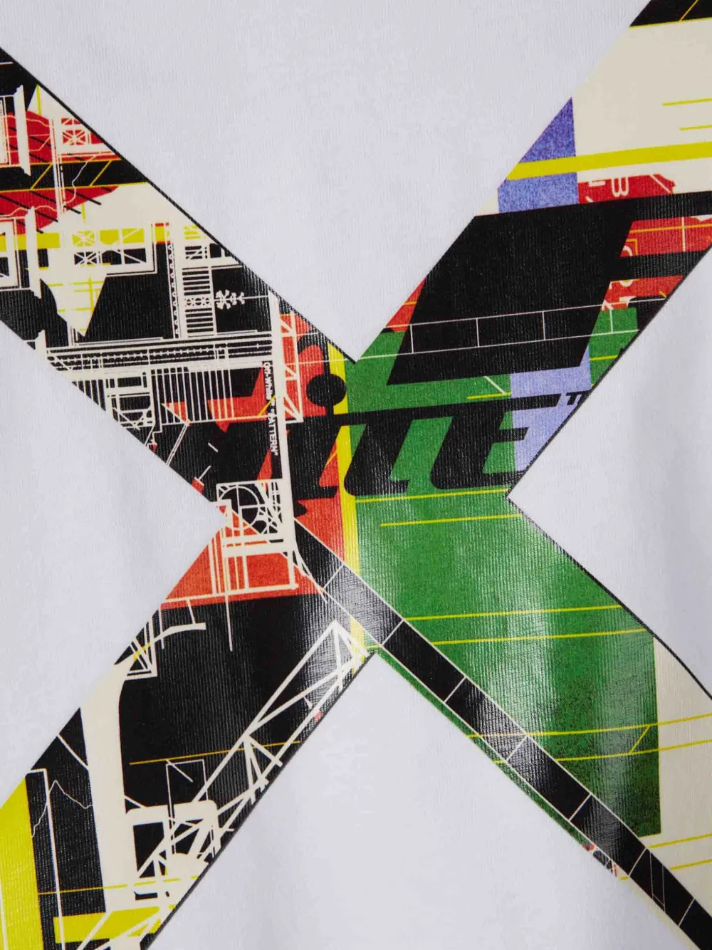 Off-White T-shirt met pijlprint Wit
