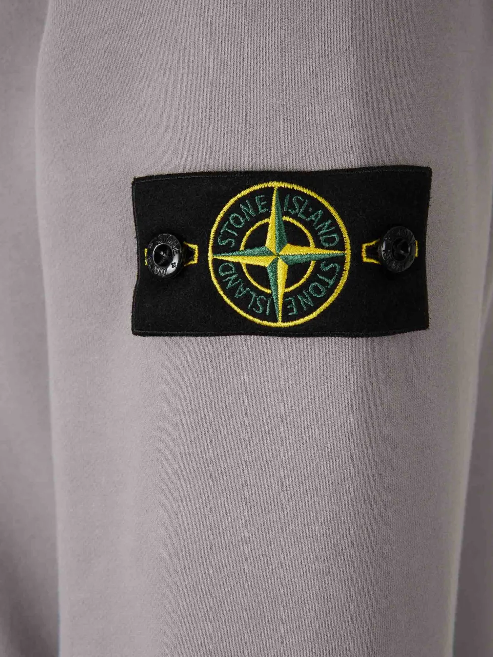 Stone Island 6100060 fleece sweater met katoenen print Grijs