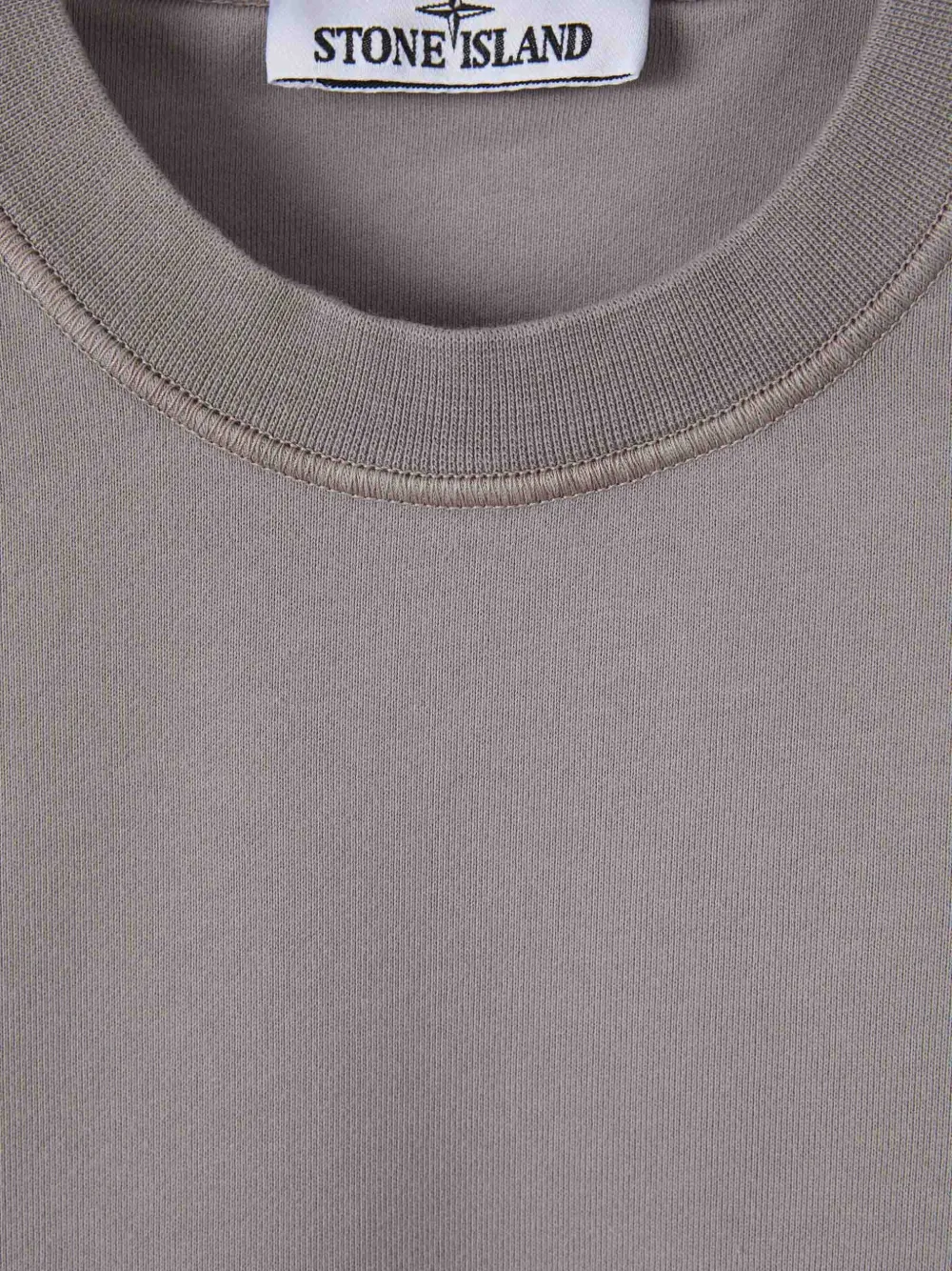 Stone Island 6100060 fleece sweater met katoenen print Grijs