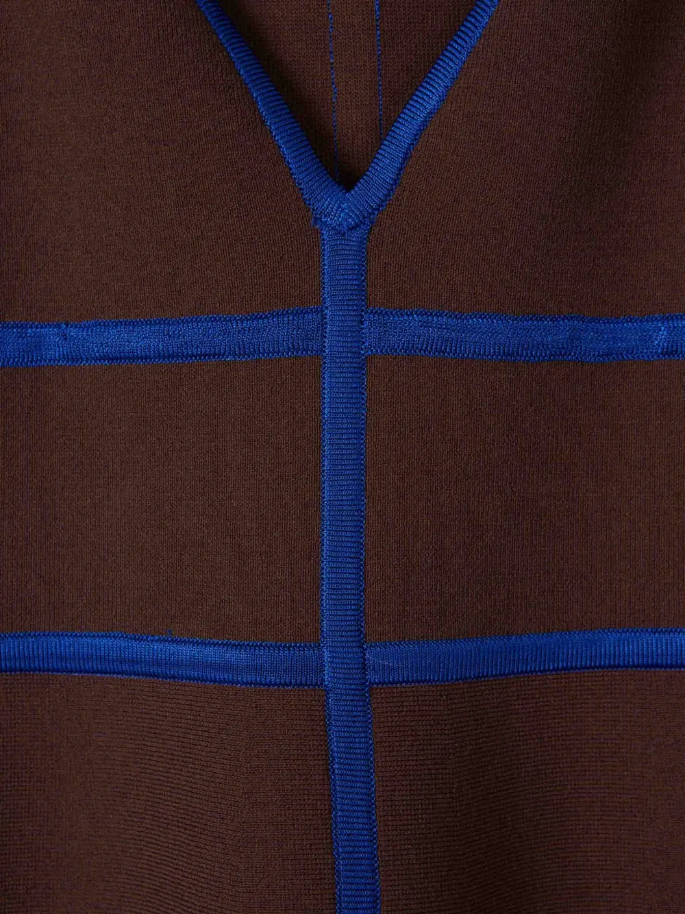 STAUD Mouwloze mini-jurk met contrasterende afwerking Bruin