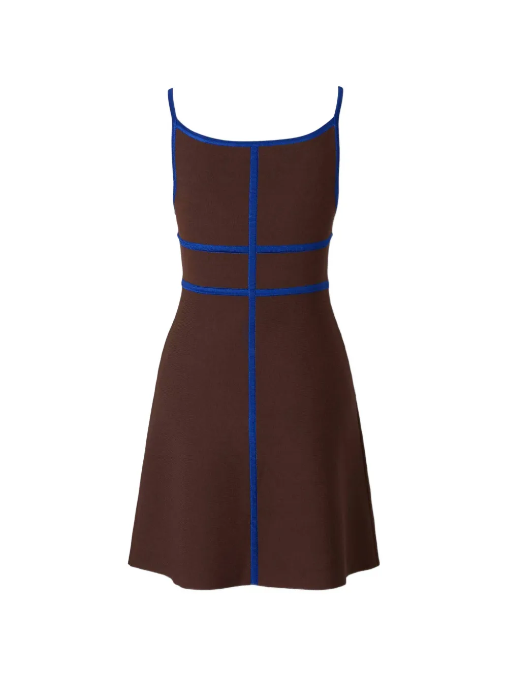 STAUD Mouwloze mini-jurk met contrasterende afwerking Bruin