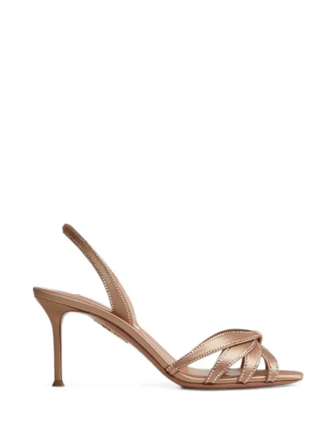 Aquazzura escarpins ornés de cristaux à bride arrière