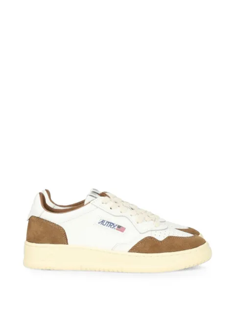 Autry Medalist low sneakers in white leather and tobacco suede
