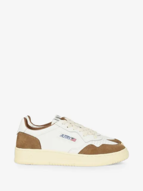 Autry Medalist low sneakers in white leather and tobacco suede