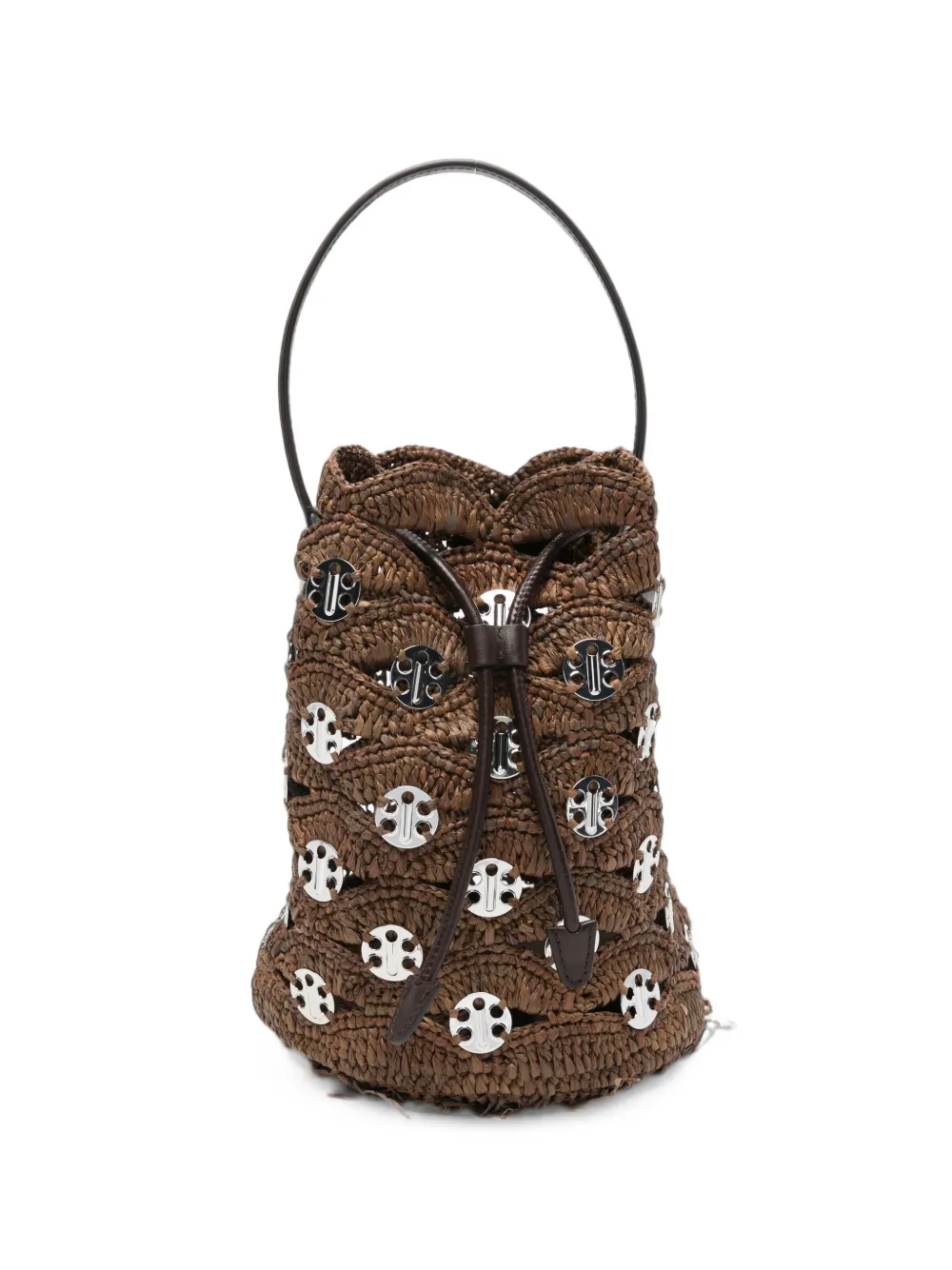 Rabanne logo-embossed bucket bag