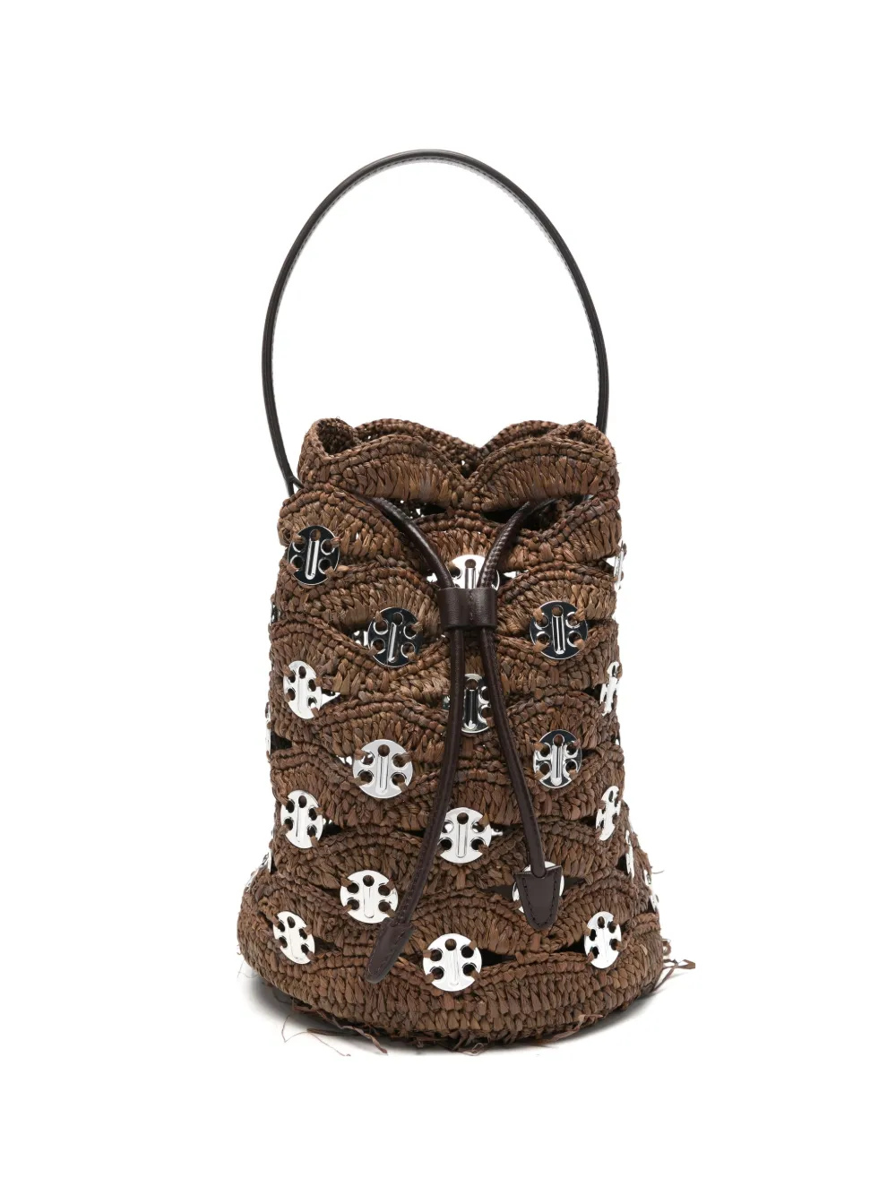 Rabanne logo-embossed bucket bag