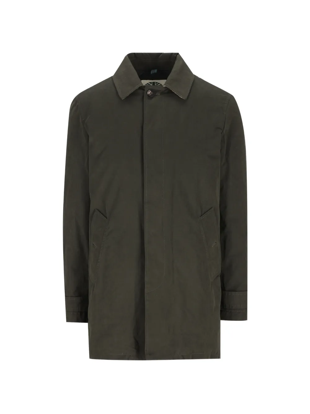 Camplin button-fastening single-breasted coat - Green