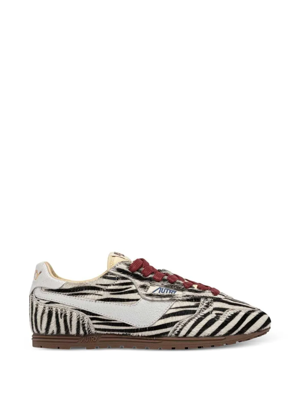 Autry zebra-print calf-hair sneakers - Weiß